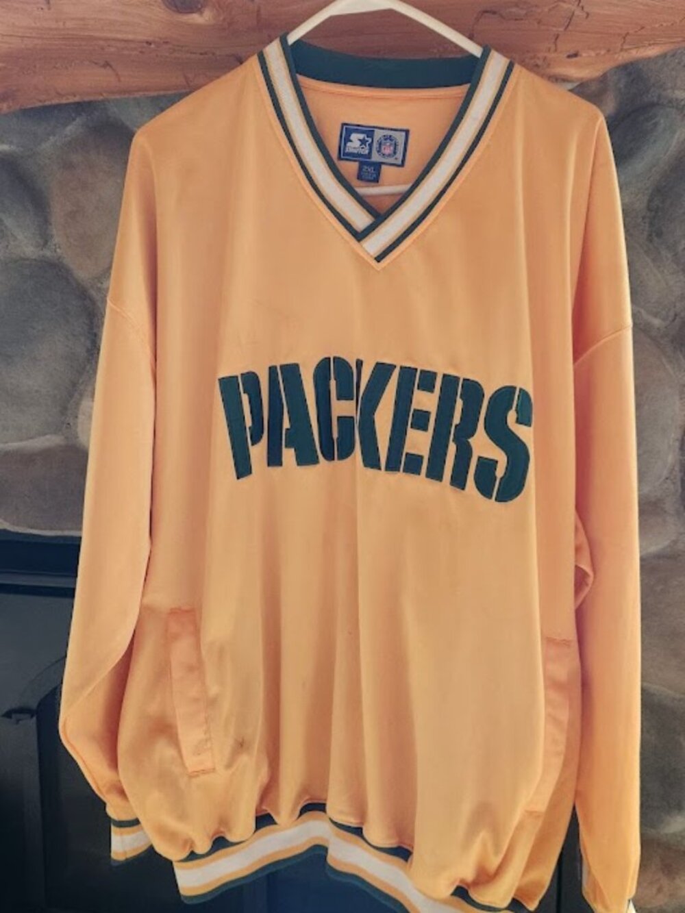 Vintage Starter Green Bay Packers Warm-Up Pullover - Size 2XL